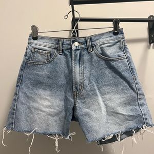 High Rise Mom-cut Jean Shorts